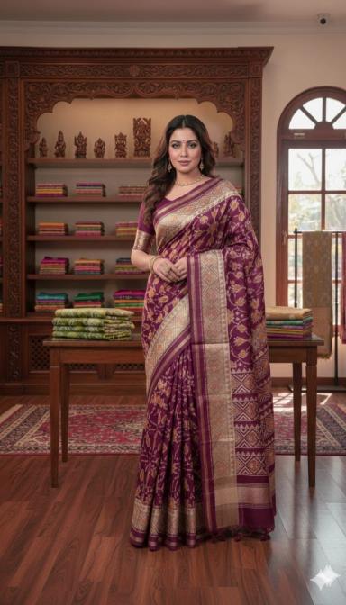 Vastrangan silk patola saree wholesale clothing for women
